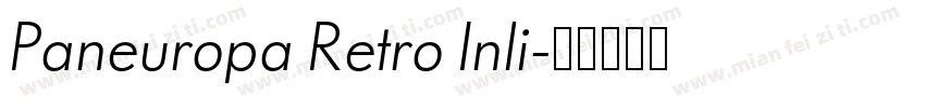 Paneuropa Retro Inli字体转换